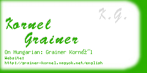 kornel grainer business card